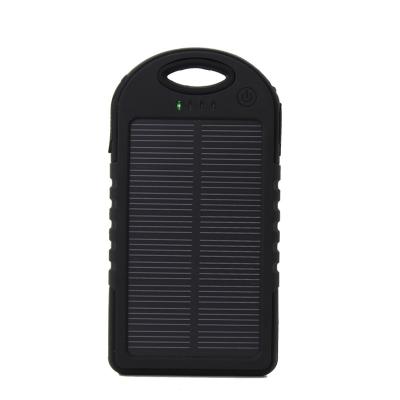 China 5000mah solar panels powerbank IPX4 monocrystalline portable waterproof ultra thin solar power bank for cell phones for sale