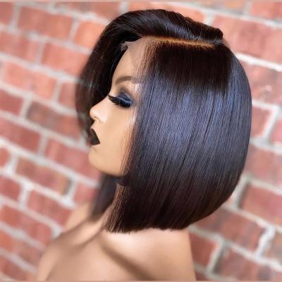 China Body Wave DKL Factory Prices Short Bob Wig,Wholesale Cheap Short Wig Lace Front Human Hair Wig,180% Density Peruvian Hair Wig Seller for sale