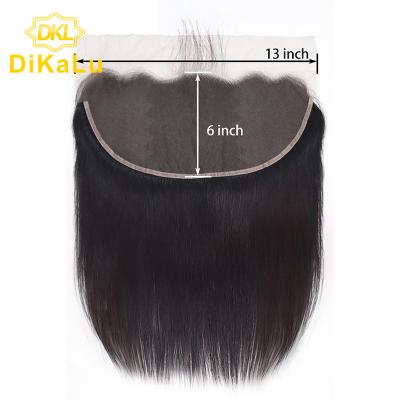 China DKl Factory Unprocessed Brazilian Hair Ear To Ear Skin Lace Frontal Thin Invisible HD Swiss Film Sheer Headband With Pre Plucked Hairline for sale