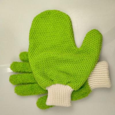 China Eco-Friendly Microfiber Plush Glove Thumb Microfiber Cleaning Glove Coral Fleece Car Wash Mitt for sale