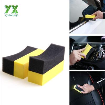 China Multifunctional Multifuntion Home / Car Use Eva Sponge Cleaning Washing Tool - Black + Yellow for sale