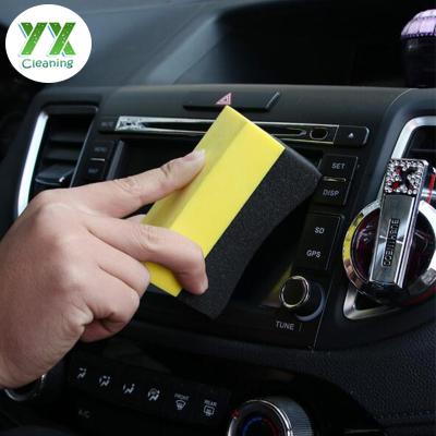 China Multifuntion U Shape Auto Vacuum Tire Compressed Sponge VAULT Sponge Edge Brush Car Tire Polishing Cleaning Sponge for sale