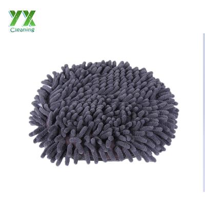 China Super Absorbent Microfiber Car Sponge Chenille Round Soft Absorbent Car Wash Cleaning Sponge With Sponge for sale