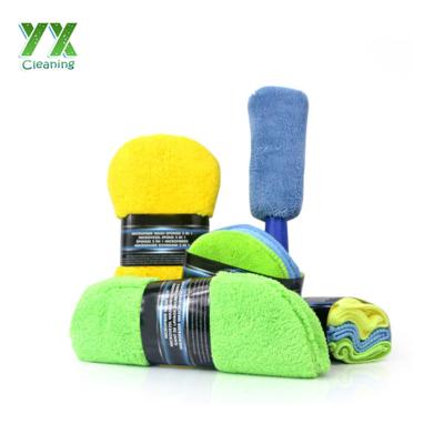 China Eco-friendly Top Car Wash Kit Replica Cars Tool Kit Microfiber 9 Pcs Dirty Kits/Set for sale