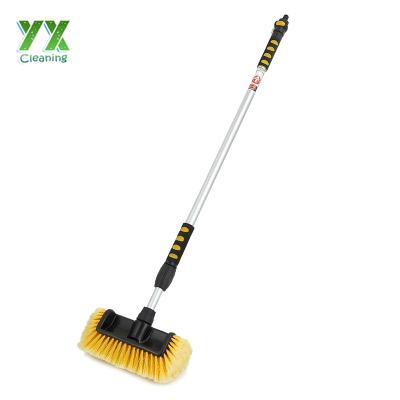 China Soft Telescopic Pile Borstel Long Handle Truck Walk Through Car Wash Brush for sale