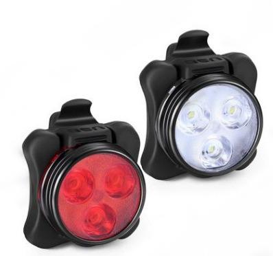 China Fast Flashing Full Burst/Half Burst/Instant Weight USB Rechargeable Head Slow Bike Light White and Tail Red Bicycle Light for sale