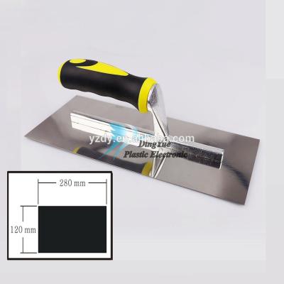 China 280X120mm SQUARE steel clad trowel - tiling tools with rubber grip for sale