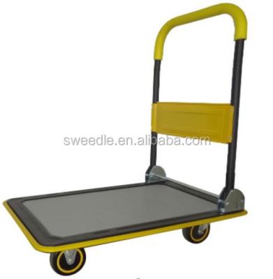 China Foldable Platform Hand Tolley Steel Platform Hand Truck Steel Platform Hand Cart for sale