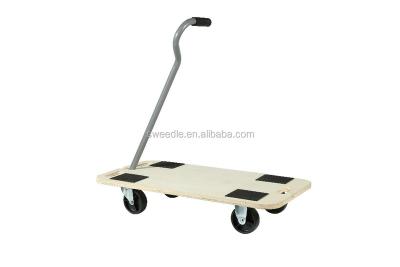 China With Handle Easy-moving FSC Transport Trolley With Handle Plywood Wood Trolley Wooden Transport Trolley for sale