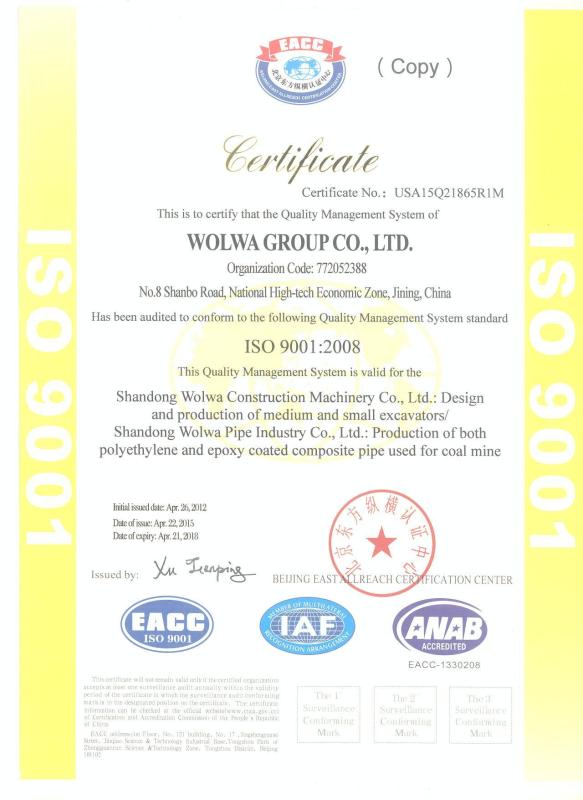 ISO9001 - Wolwa Group Co., Ltd.