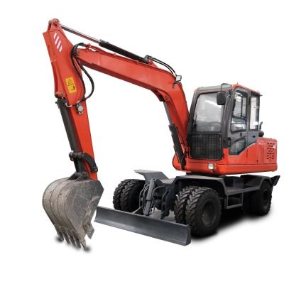 China Farms New 8 Ton Wheel Excavator with Low Price in Stock for sale