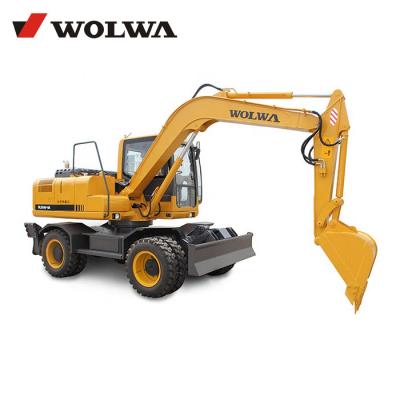 China Farms Soil Digging Machinery 10 Ton Wheel Excavator DLS100-9A for sale