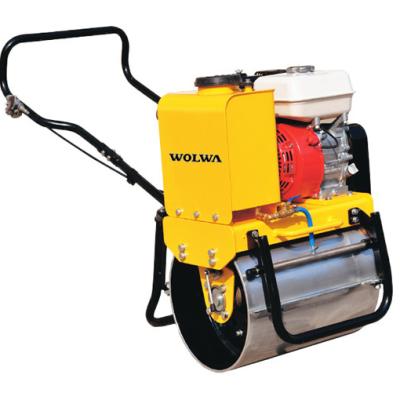 China Mini Walking Type Single Wheel Road Roller One Steel Trusses Drum Walking Behind 295kg Gasoline Engine for sale