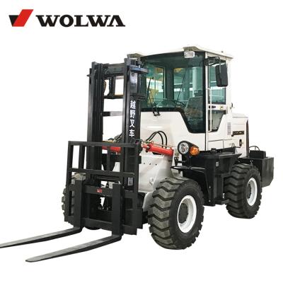 China Farms Rough Terrain Forklift 3 Ton Lifting Height 3m Or 4m for sale