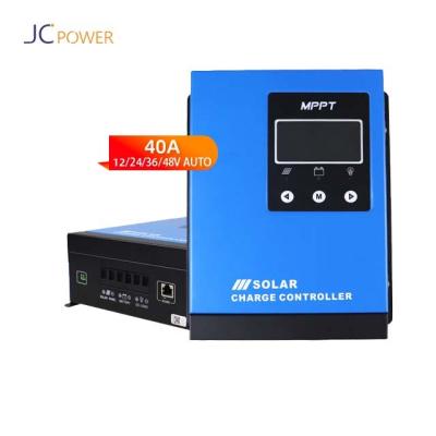 China Automatic Charger Controller JC 40a 12v 24v Charge Controller Mppt Mainly Used In Small And Medium Off Grid Solar Systems for sale