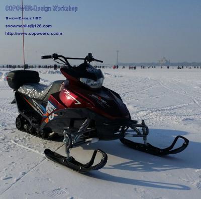 China Mountain SnowEagle180 snow dog snowmobile, rubber snowmobile track, eletric motor snowmobile for sale (factory direct) for sale