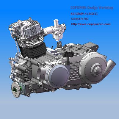 China COPOWER 350CC CVT Shaft Drive Transmission System And Gas Fuel ATV Water Cooled Engine for sale