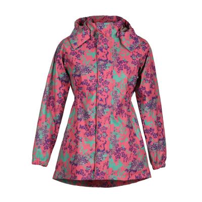 China /100% polyester eco-friendly 100% polyurethane all over print raincoat for sale