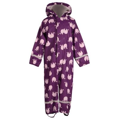 China Eco-friendly Elephant Printing Windproof Kids Raincoat Costume Raincoat Sets For Kids for sale