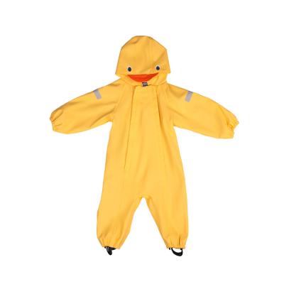 China Cute Eco-friendly Cartoon Raincoat For Kids Boy Girls Raincoat Clothes PU Baby Raincoat Suit for sale