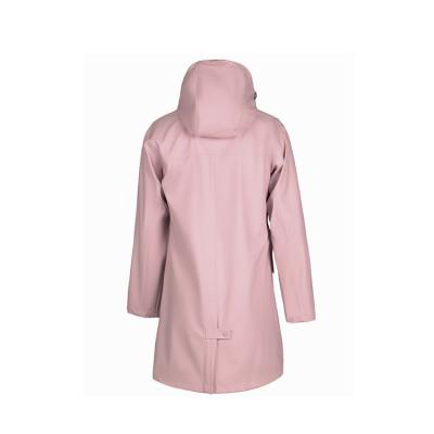 China Eco - Friendly Fabric Fashion Lady Style Welded Seams Waterproof And Windproof Rain Jacket for sale