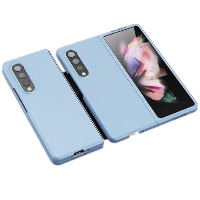 China Anti-drop Cover for Samsung Galaxy Z Fold 3 Phone Case PC TPU 2 in 1 Phone Shell Hard Transparent Phone Case (Sky Cover Blue) for sale