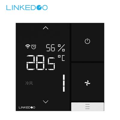 China Hotel Wifi Smart Customized Room Thermostat Touch Screen Temperature Controller For HVAC Floor Heating Fan Coil for sale