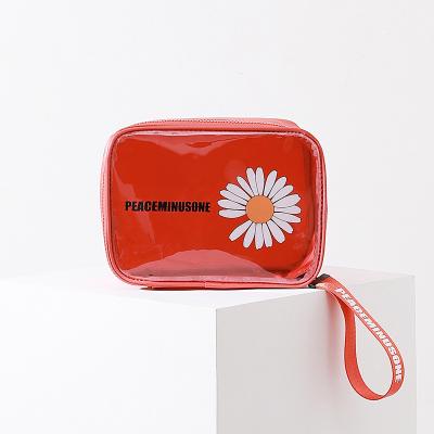 China Portable Fashion Make Up Case Travel Waterproof Large Capacity Storage Transparent Cosmetic Bag For Lady for sale