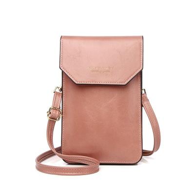 China High Quality Waterproof Cell Water Resistant 2021 New Ladies Pinch Vertical Cute Mini Crossbody Touch Screen Phone Bag Wholesale For Girl for sale