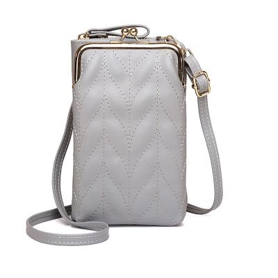 China 2021 Korean Style Waterproof Factory Wholesale New Women's Mini Messenger Vertical Long Wallet Women's Carry Design Case Shoulder Bag for sale