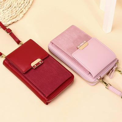 China Waterproof 2021 New Fashion Women's Fashion Women's Single Shoulder Messenger Square Korean Lock Latch Small Leather Phone Case Smart Pink Bag for sale