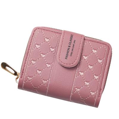 China The Other New Large Capacity Zipper Mobile Phone Bag, Cute Love Color Clutch Fashion Dot Women Wallet Bag for sale