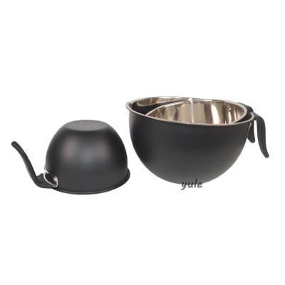 China China Manufacturer European Sustainable Mixing Bowl Set Stainless Steel Salad Bowl With Lid And Handle for sale