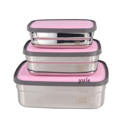 China Viable Professional Rectangle Lunch Box Stainless Steel Food Container Manufacturer Korean Style Pickle Box for sale