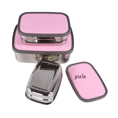 China Viable Professional Rectangle Lunch Box Stainless Steel Food Container Manufacturer Korean Style Pickle Box for sale