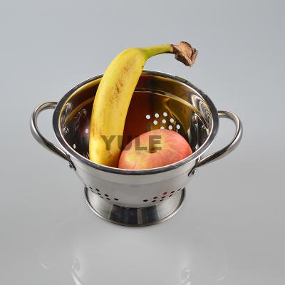 China Amazon Viable Hot Sale High Quality Kitchen Colander Rice Strainer Stainless Steel Colander With Handle for sale