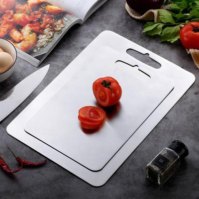 China 2021 Hot Sale Amazon Food Grade 304 Stainless Steel Sustainable High Quality Mold Proof Cutting Board For Vegetable Fruit Meat Knead for sale