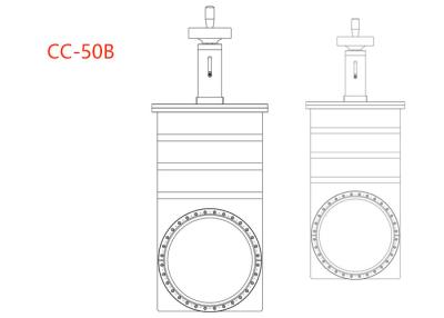 China High Reliability Vat Vacuum Valves Manual  Drive DN50  Light Weight for sale