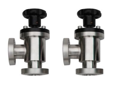 China Manual  Vacuum Angle Valve  CF Flange Small Leakage Any Mounting Position for sale