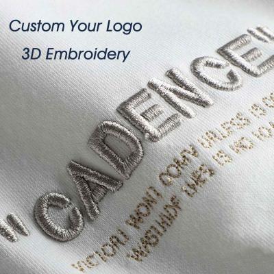 China Custom Fashion Cotton Pullover Anti-wrinkle 3D Breath Embroidery Cotton Hoodies Warm 3D Embroidery Hoodies for sale