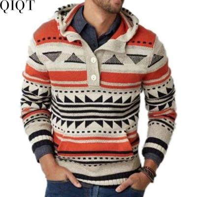 China New Style Anti-wrinkle Jacquard Autumn Winter Knitted Sweater Men's Sweaters Thin Cotton for sale