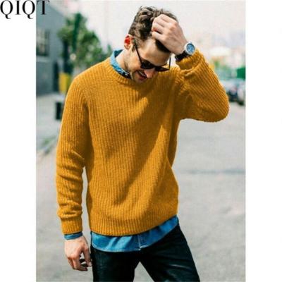 China Latest Anti-Wrinkle Design Solid Color Sweaters Mens Cotton Sweater Man Cashmere Knitting Sweater Men for sale