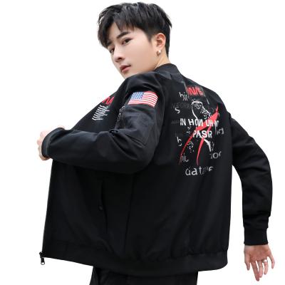 China 2021 Plus Size Men Fashion Stick Printed Embroidery Air Force Jackets And Coats Mens Military Bomber Uniforms for sale