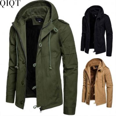 China Breathable High Quality Zipper Solid Color Men's Hooded Jackets And Coats Jackets 2021 Mens Casual Mens Jackets for sale