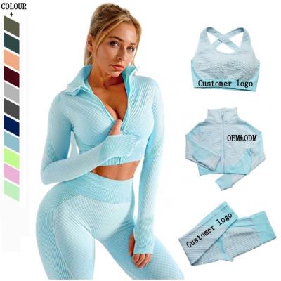 China ILOVEME Female Breathable Gym Wear Sport Set Fitness Sport Suit Workout Running Women Long Sleeve Yoga Gym Sets for sale