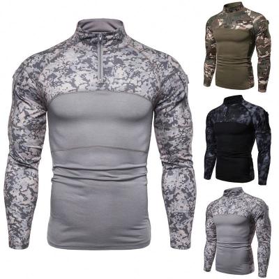 China 2021 New Arrival Anti-Wrinkle Men's Fitness Shirts Men's Compression Gym Camouflage T-shirt wholesale High Quality Anti-Wrinkle for sale