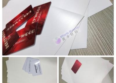 Chine Feuille en plastique dure mince de noyau de carte du blanc PETG pour la production de corps de carte de PETG à vendre