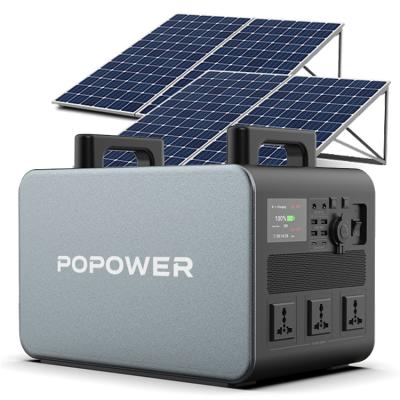 China C POPOWER Type C 3000W Large Capacity Portable Solar Power Station With LiFePO4 Batteries For Outdoor Backup Home for sale