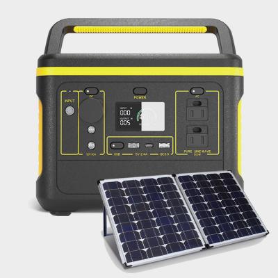 China POPOWER 568Wh Factory Backup Power Generator 600W 110V 220V Lithium Cordless Charging Home Portable Solar Power Station for sale