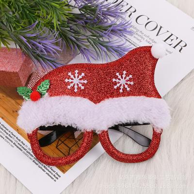 China Art Deco New Year Children's Gift Decorative Santa Snowman Antlers Glasses Christmas Party Festive Supplies for sale